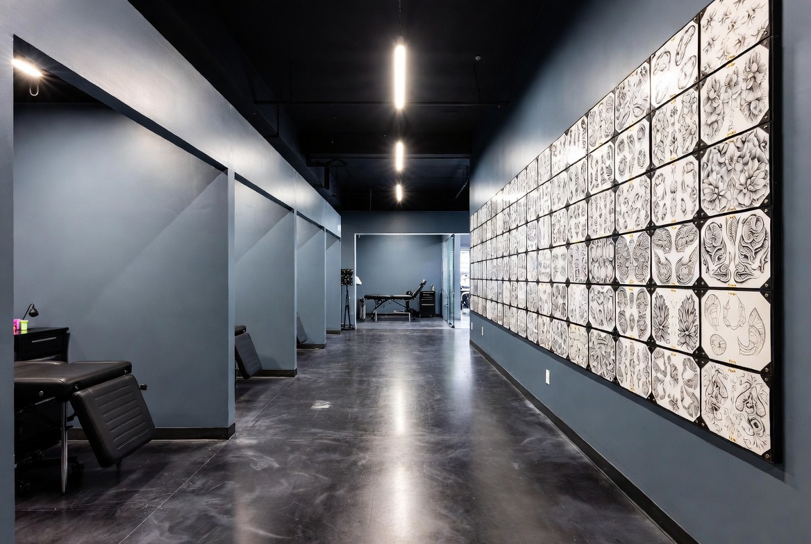 Tattoo studio interior