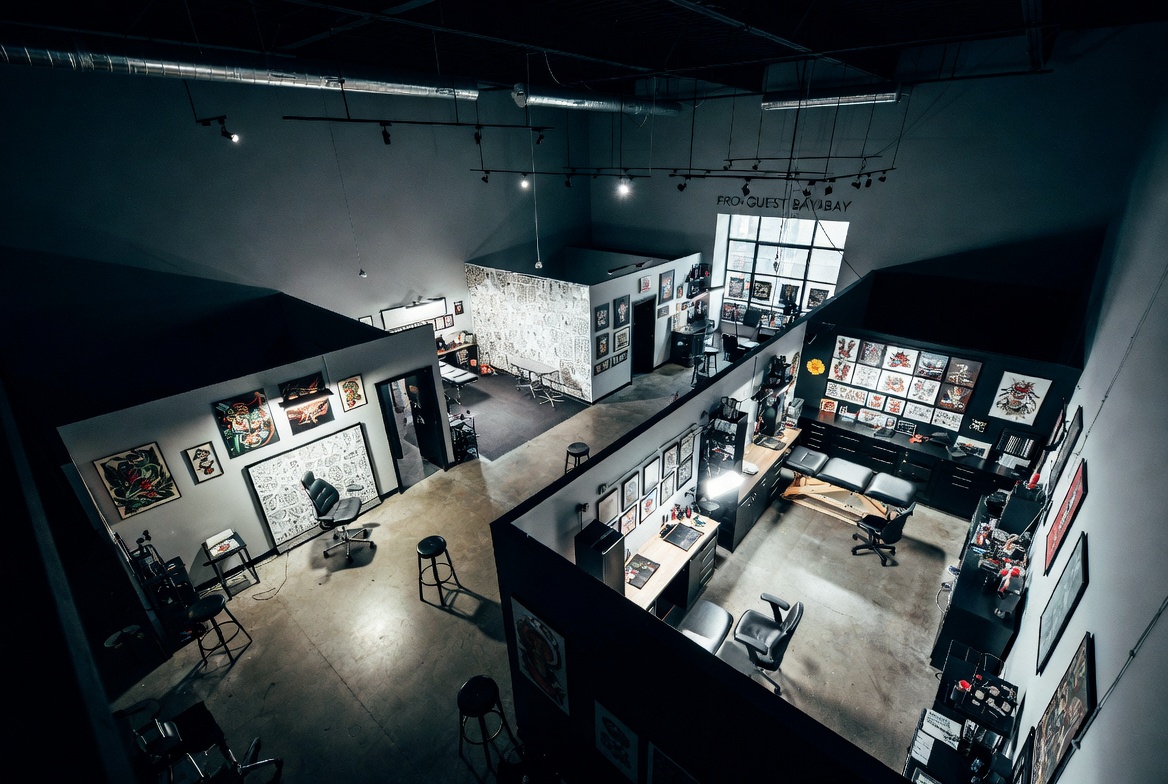 Tattoo studio interior